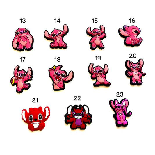 Pines para collar antiparasitario - Stitch y Angel